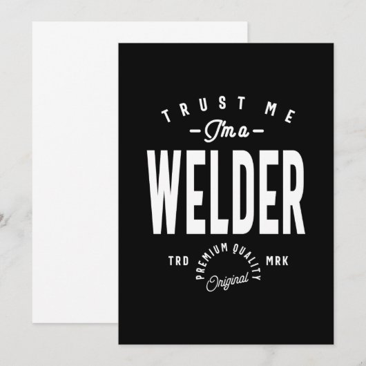 Cadeaubon voor de functie Welder Bedankkaart (Voorkant / Achterkant)