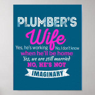 Cadeaubon voor de vrouw van een Lollige Loodgieter Poster