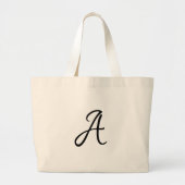 Cadeaubon voor docent-Initiaal Grote Tote Bag (Voorkant)