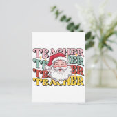 Cadeaubon voor docent | Kerstman Docent Feestdagenkaart (Staand voorkant)