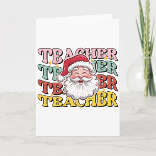 Cadeaubon voor docent Kerstman Docent Kaart