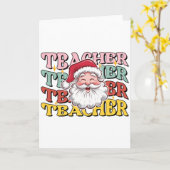 Cadeaubon voor docent | Kerstman Docent Kaart (Gele Bloem)