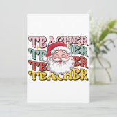 Cadeaubon voor docent | Kerstman Docent Kaart (Staand voorkant)