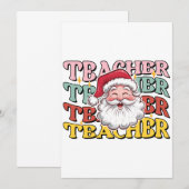 Cadeaubon voor docent | Kerstman Docent Kaart (Voorkant / Achterkant)