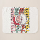 Cadeaubon voor docent | Kerstman Docent Sherpa Deken (Voorkant (horizontaal))