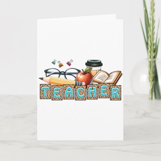 Cadeaubon voor docenten | Potlood docent Kaart (Voorkant)