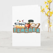 Cadeaubon voor docenten | Potlood docent Kaart (Gele Bloem)