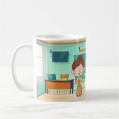 Cadeaubon voor docenten - Vrouw Leraar Mokken Hair (Links)