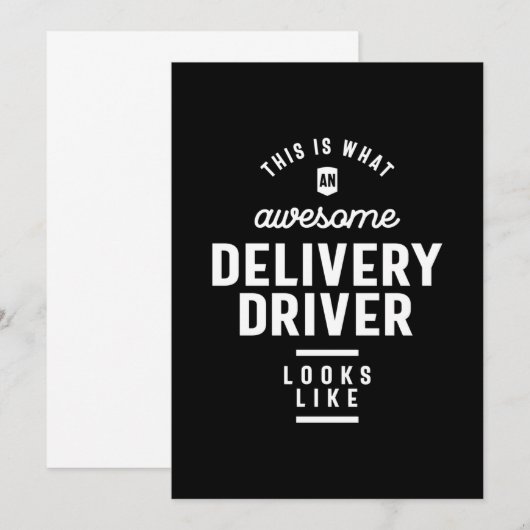 Cadeaubon voor drivertitel leveren bedankkaart (Voorkant / Achterkant)