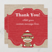 Cadeaubon voor een apenkapleutel met contactdoos H Bedankkaart (Voorkant / Achterkant)