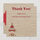 Cadeaubon voor een apenkapleutel met contactdoos H Bedankkaart (Voorkant / Achterkant)