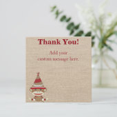 Cadeaubon voor een apenkapleutel met contactdoos H Bedankkaart (Staand voorkant)