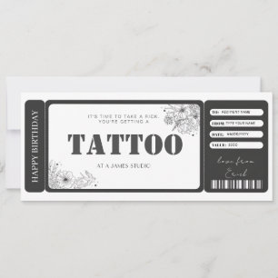 Cadeaubon voor een op maat gemaakte tatoeage kaart