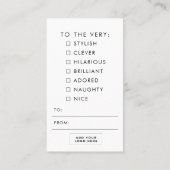 Cadeaubon voor eigen gebruik voor zakelijke merken visitekaartje (Achterkant)