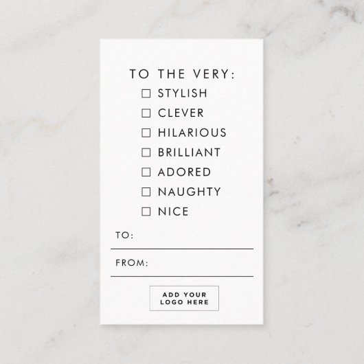 Cadeaubon voor eigen gebruik voor zakelijke merken visitekaartje (Achterkant)