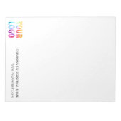 Cadeaubon voor eigen Logo bedrijf Notitieblok (Voorkant)