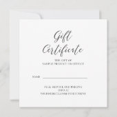 Cadeaubon voor elke service of elk product (Achterkant)