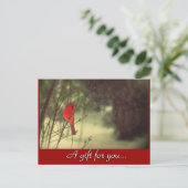 Cadeaubon voor feestdagen briefkaart (Staand voorkant)