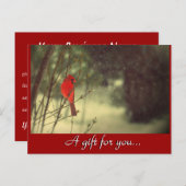 Cadeaubon voor feestdagen briefkaart (Voorkant / Achterkant)