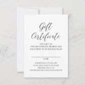 Cadeaubon voor fotograaf (Achterkant)