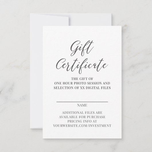 Cadeaubon voor fotograaf (Achterkant)