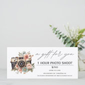 Cadeaubon voor fotosessie (Staand voorkant)