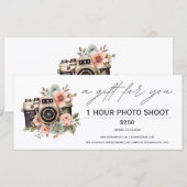Cadeaubon voor fotosessie (Voorkant / Achterkant)