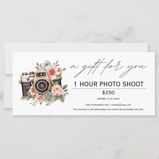 Cadeaubon voor fotosessie (Voorkant)