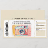 Cadeaubon voor fotoshoot kaart (Voorkant / Achterkant)