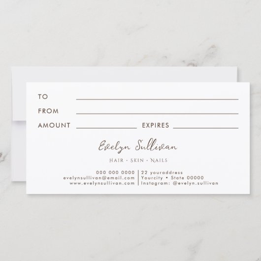 cadeaubon voor gedroogde bloemen (Achterkant)