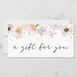 cadeaubon voor gedroogde bloemen