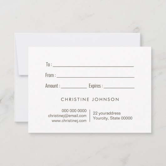 cadeaubon voor golden vlinder (Achterkant)