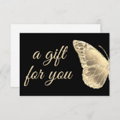 cadeaubon voor golden vlinder (Voorkant / Achterkant)