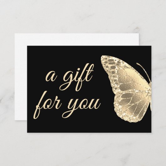 cadeaubon voor golden vlinder (Voorkant / Achterkant)