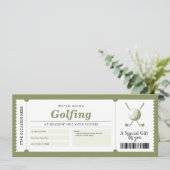 Cadeaubon voor golftrip kaart (Staand voorkant)