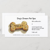 Cadeaubon voor hond verzorgingsbedrijf hondenkapst (Voorkant / Achterkant)