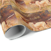 Cadeaubon voor jager met vintage pointer jachthond cadeaupapier (Rol Hoek)