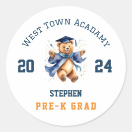 Cadeaubon voor juffen kleuterschool afstudeercadea ronde sticker