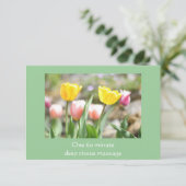 Cadeaubon voor kleurrijke Tulpen (Staand voorkant)