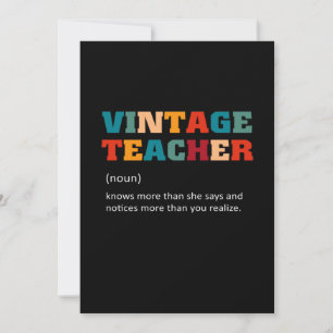 Cadeaubon voor leerkracht Vintage onderwijzer Feestdagenkaart