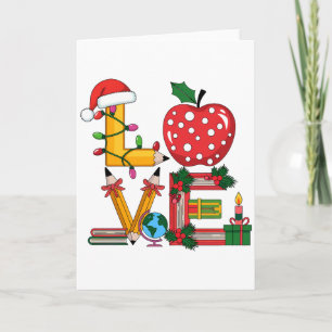Cadeaubon voor leerkrachten Liefde Potlood Apple Kaart