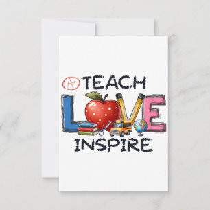 Cadeaubon voor leerkrachten   Onderwijs Liefde Ins Bedankkaart