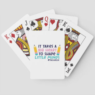 Cadeaubon voor leraar   Het vergt een groot hart Pokerkaarten