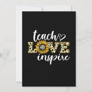 Cadeaubon voor leraar Leer Liefde Inspireren Luipa Feestdagenkaart