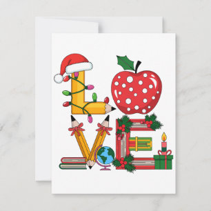 Cadeaubon Voor Leraar   Liefde Potlood Appel Boeke Bedankkaart