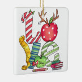 Cadeaubon Voor Leraar | Liefde Potlood Appel Keramisch Ornament (Rechts)