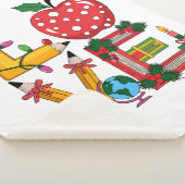 Cadeaubon Voor Leraar | Liefde Potlood Apple Boeke Sherpa Deken (3/4)