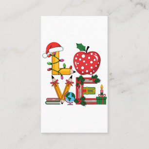 Cadeaubon Voor Leraar Liefde Potlood Apple Boeke Visitekaartje