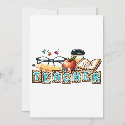 Cadeaubon voor leraar | Potlood leraar Feestdagenkaart (Voorkant)