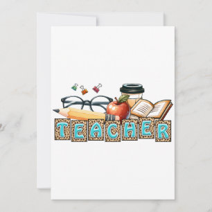 Cadeaubon voor leraar Potlood leraar Kaart